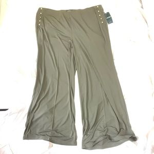 RALPH LAUREN OLIVE GREEN WIDE LEG PANTS SIZE 3X
